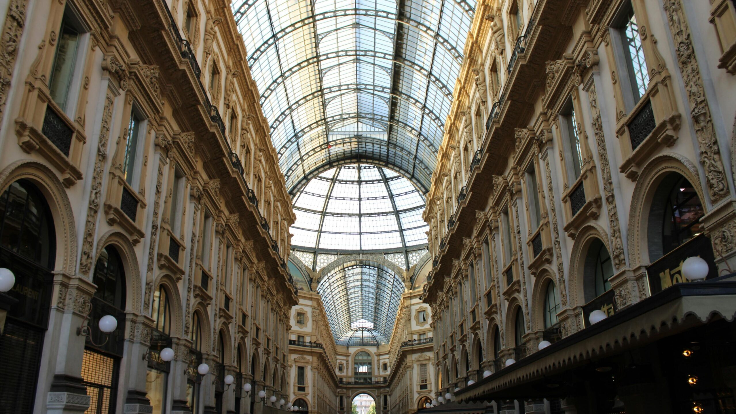 Capture of Galleria Vittorio Emanuele II, showcasing Milan's architectural elegance with detailed interiors.